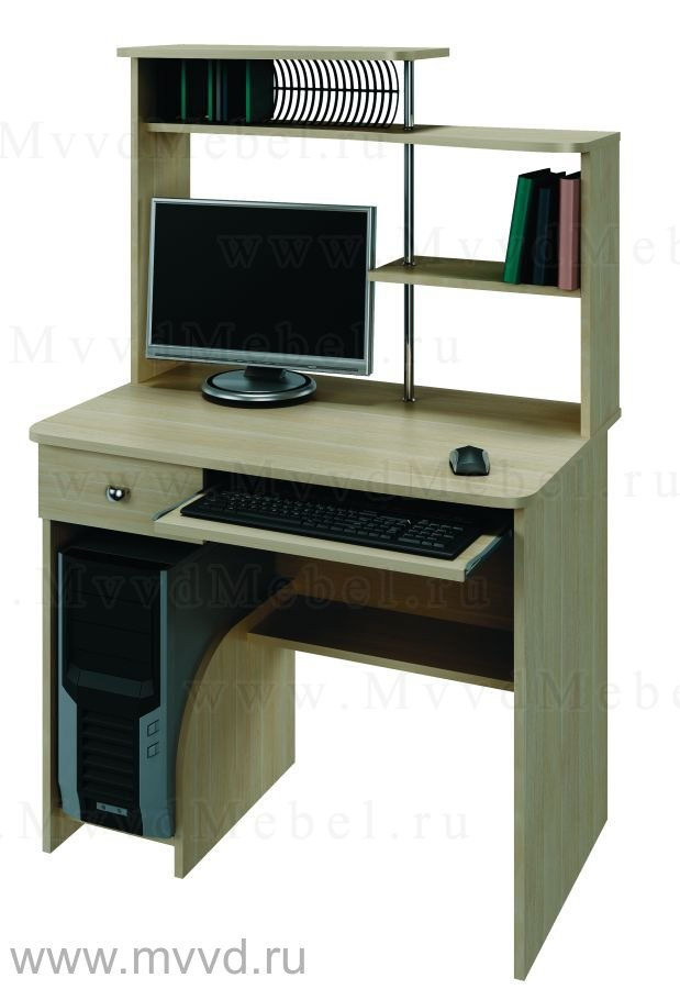 Компьютерный стол из ДСП, модель "Фортуна-19.1", цвет Дуб Кобург