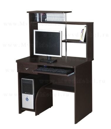 Компьютерный стол из ДСП, модель &quot;Фортуна-19.1&quot;, цвет Дуб Венге