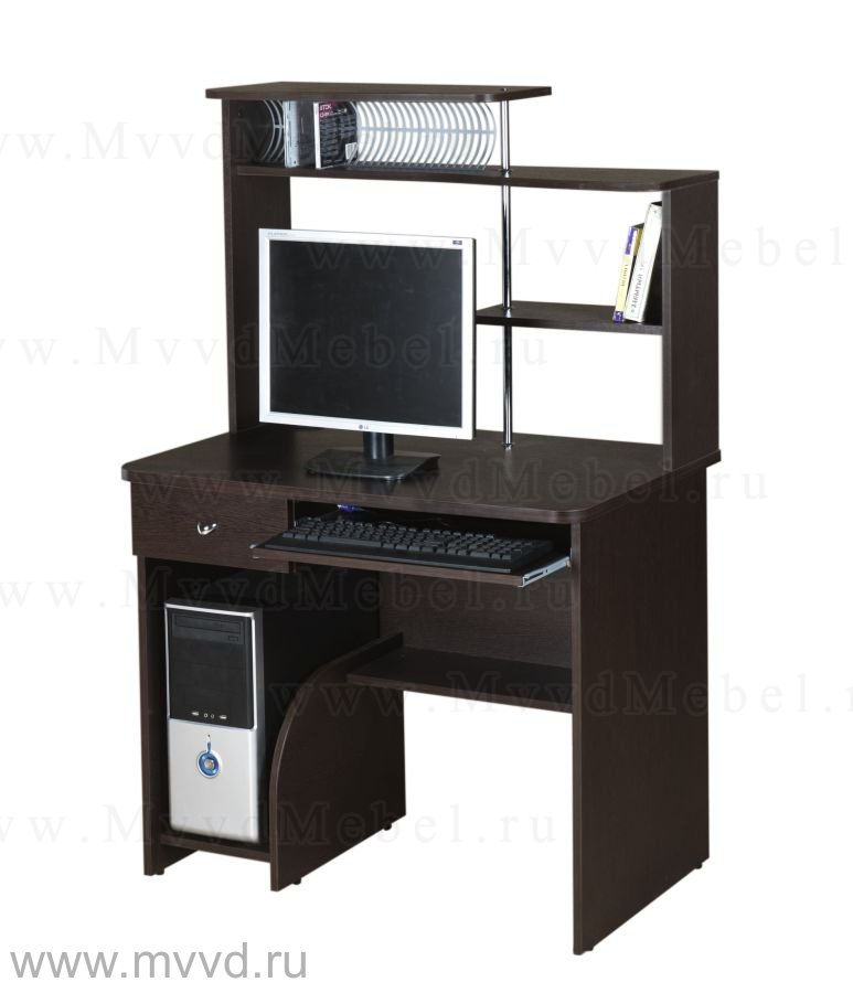 Компьютерный стол из ДСП, модель "Фортуна-19.1", цвет Дуб Венге
