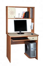 Компьютерный стол с надстройкой, модель &quot;Орион-2.10&quot; цвет Ольха, цвет столешницы Клён Танзай