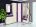 Прихожая в коридор угловая &quot;Маргарита&quot; (комплект 210*135 см), цвет Дуб кобург с фасадами Дуб Кобург и Синга Баклажан