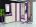 Прихожая в коридор угловая &quot;Маргарита&quot; (комплект 210*180 см), цвет Дуб кобург с фасадами Дуб Кобург и Синга Баклажан