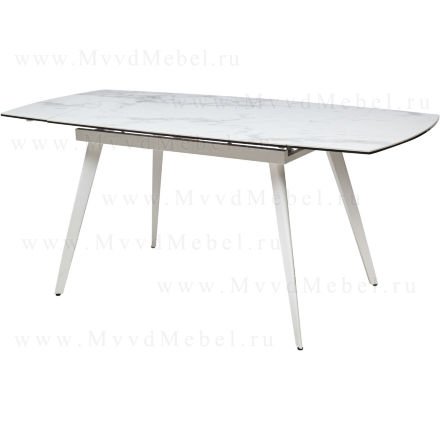Стол раздвижной ELIOT-120 Chinese Marble Ceramic белый мрамор