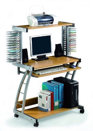 Компьютерный стол из МДФ - MOS-K002 орех F11 (TP)