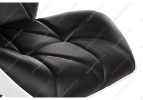 Барный стул TRIZOR чёрный белый на колёсиках