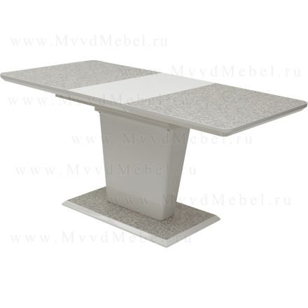Стол раздвижной TORIS-120 White 3808CD#/ MDF-1# серый камень