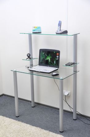 Стол для ноутбука Эдель-СН05 прозрачный (на заказ компьютерный)