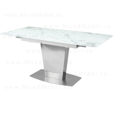Стол раздвижной CASTSTEEL-130 matt glass матовый мрамор