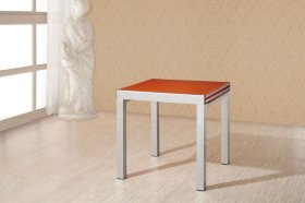 Стол трансформер маленький ВЕ-МТ4001 оранжевое стекло