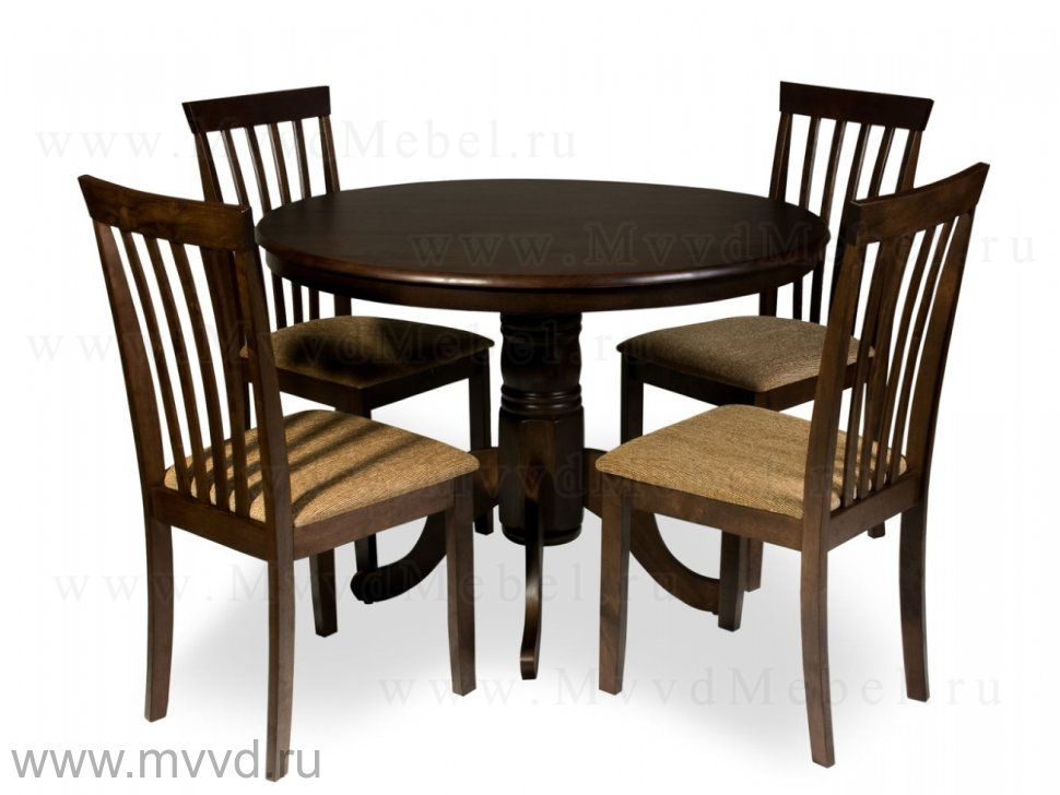 Обеденная группа деревянная КИМ (стол ES2191 и 4-ре стула ES2003) Малайзия - Распродажа