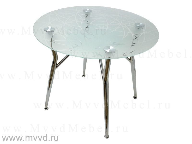 Круглый обеденный стол ОЛИВИЯ-6 с рисунком (GT-AD)