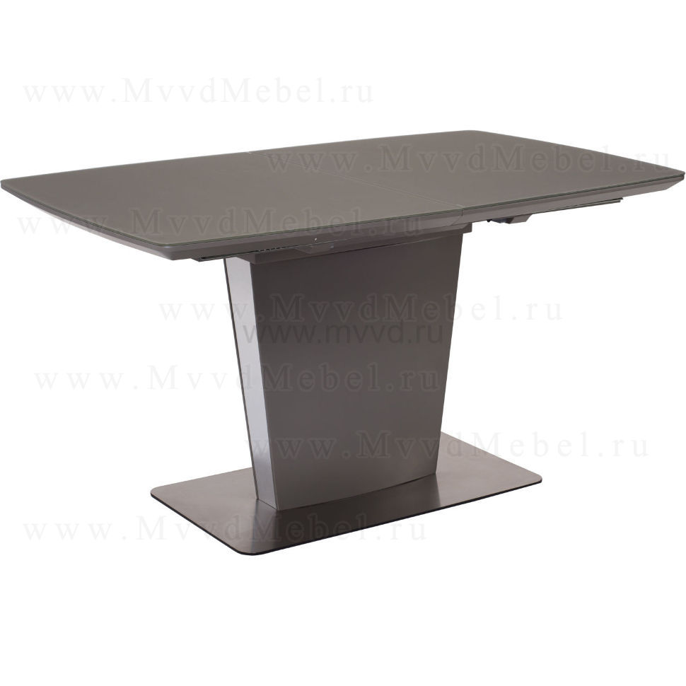 Стол раздвижной  ISABELLE-140 Grey matt серый матовый стеклянный