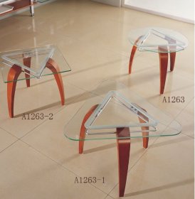 Журнальный столик А1263-1 треугольное стекло