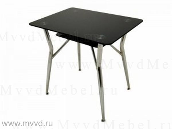 Прямоугольный обеденный стол СИЛЬВИЯ-5 темно-серое стекло (GT-AD)