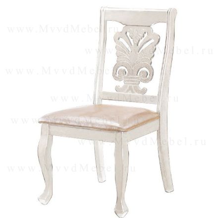 Стул ISABELLA белый деревянный с мягким сиденьем