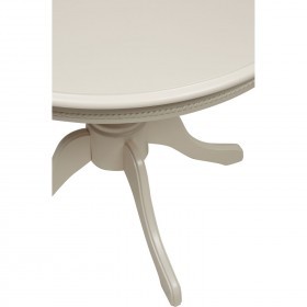 Стол раздвижной TS OLIVIA D90 ButterWhite (DM-T4EX4 (AV)) молочный