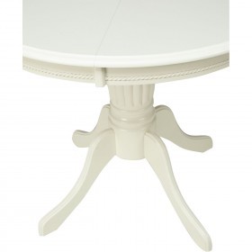 Стол раздвижной TS OLIVIA D90 Ivory White (DM-T4EX4 (AV)) кремовый