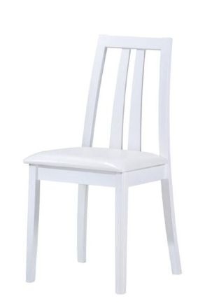 Стул TETRIS белый деревянный с мягким сиденьем