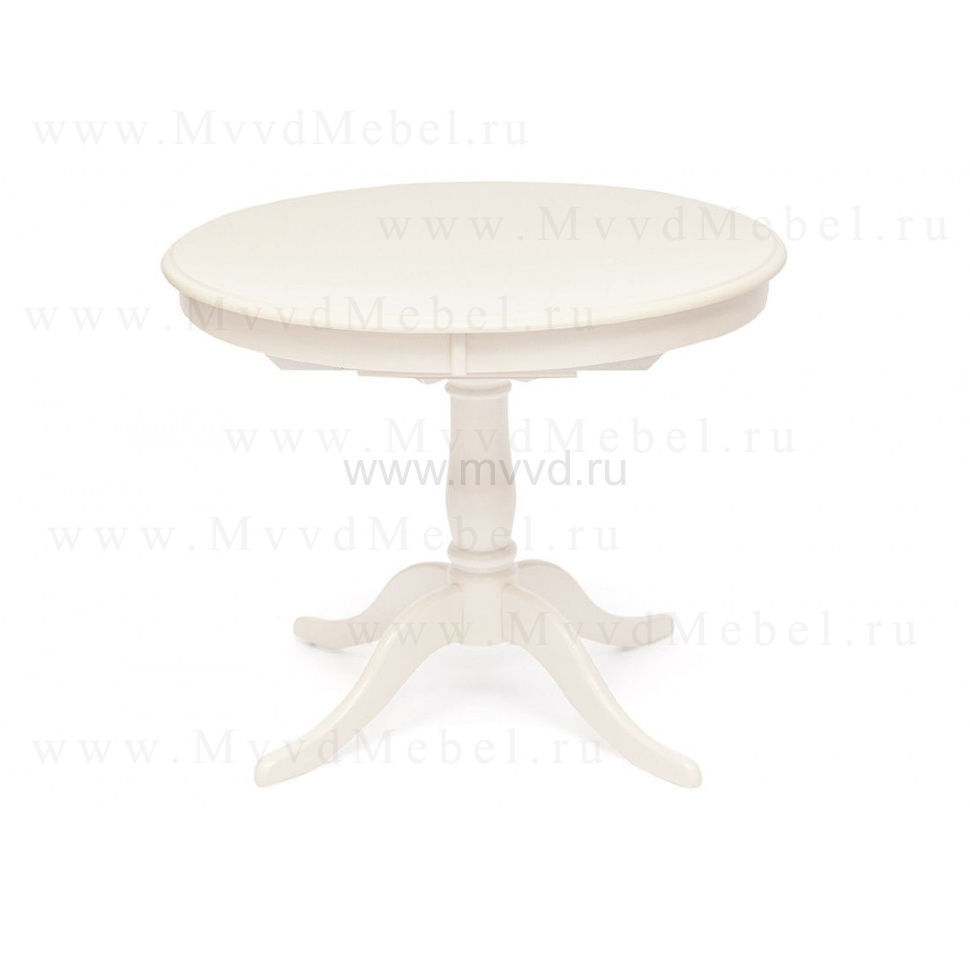 Стол раздвижной TS SIENA D90 Ivory White (SA-T4EX (AV)) кремовый