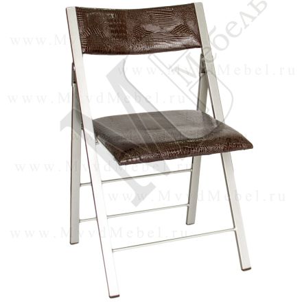 Складной стул для кухни С-027 коричневый крокодил