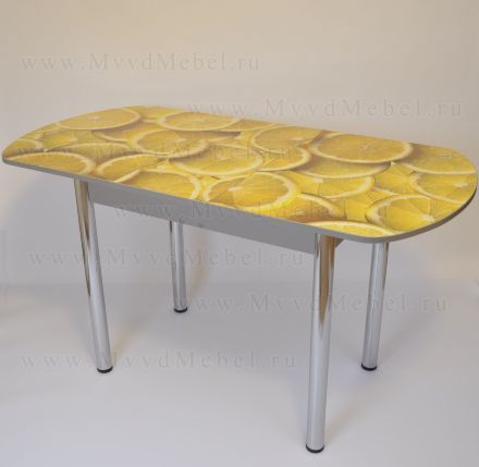 Стол раздвижной Европейский 120х70 Лимоны фотопечать
