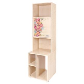 Набор мебели для школьника - стенка Дэми на базе парты СУТ-15Р с рисунком цветы