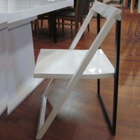 Складной стул С3357 белый глянец