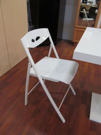 Складной стул С3415Р белый глянец