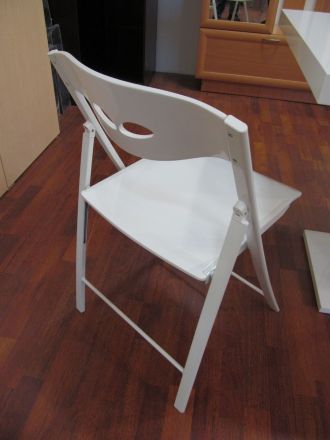 Складной стул С3415Р белый глянец