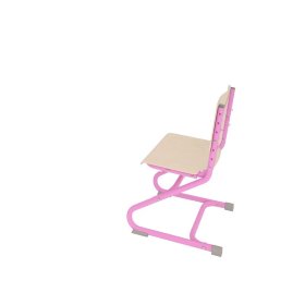 Школьный стул регулируемый СУТ-02 сиденье/спинка - гнутая фанера цвет клён, каркас розовый