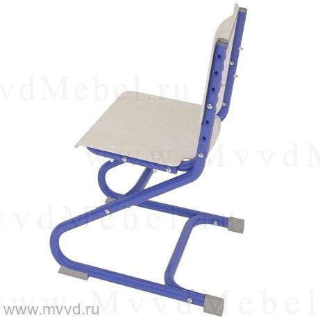 Школьный стул регулируемый СУТ-02 сиденье/спинка - гнутая фанера цвет клён, каркас синий