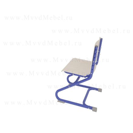 Школьный стул регулируемый СУТ-02 сиденье/спинка - гнутая фанера цвет клён, каркас синий