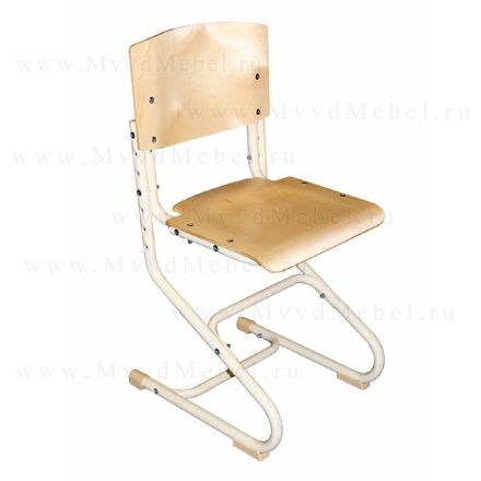 Школьный стул регулируемый СУТ-02 сиденье/спинка - гнутая фанера цвет клён, каркас бежевый