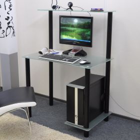 Компьютерный стол на заказ Эдель-KС01 матовый белый / серебро ноги (ширина от 65 см до 110 см)