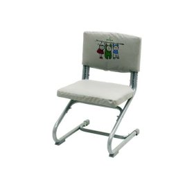 Школьный стул регулируемый СУТ-01 сиденье/спинка - серый пластик, каркас серый (без чехла)