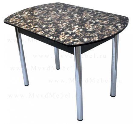 Кухонный стол с фотопечатью Трофи-Прямоугольный-120*70 рисунок клубника, столешница пластиковая