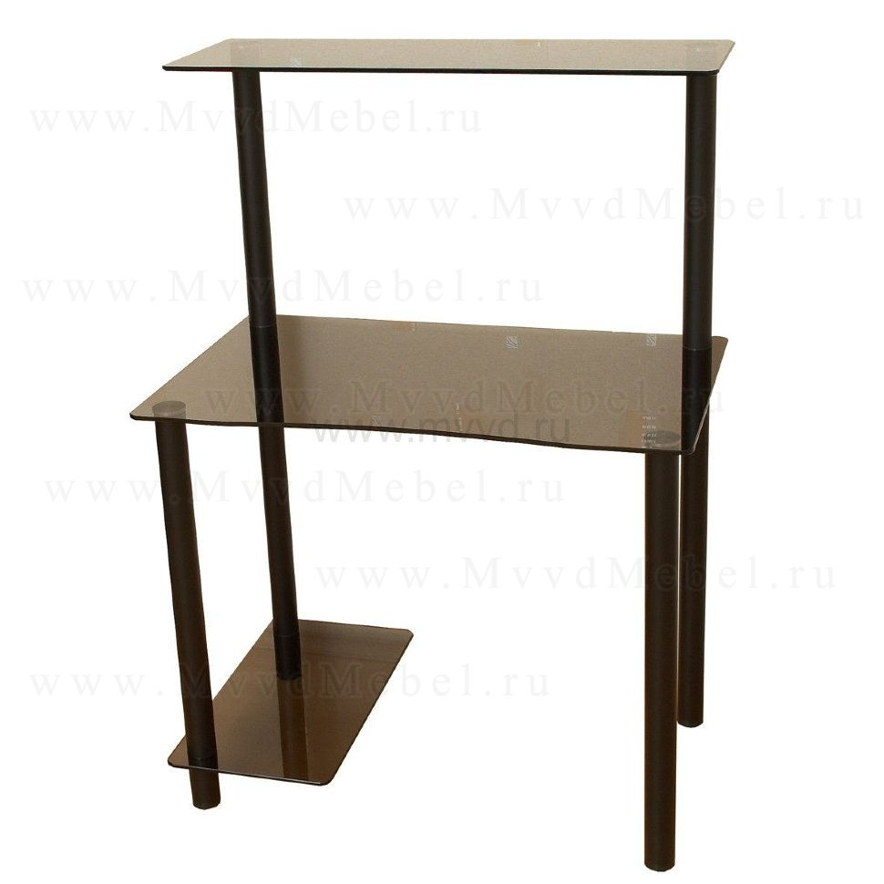Компьютерный стол на заказ Эдель-KС01 серый / чёрные ноги (ширина от 65 см до 110 см)