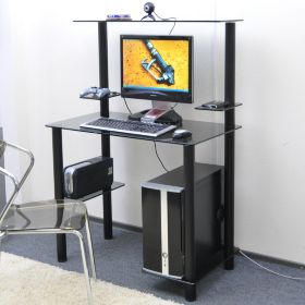 Компьютерный стол на заказ Эдель-KС01 серый / чёрные ноги (ширина от 65 см до 110 см)