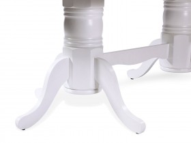 Стол классический овальный раздвижной КИМ-ES-2000 белый