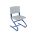 Школьный стул регулируемый СУТ-01 сиденье/спинка - серый пластик, каркас синий (без чехла)