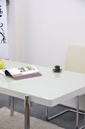 Прямоугольный обеденный стол из стекла А902АН