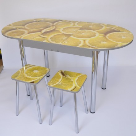 Стол раздвижной Универсальный 120х70 Лимоны фотопечать