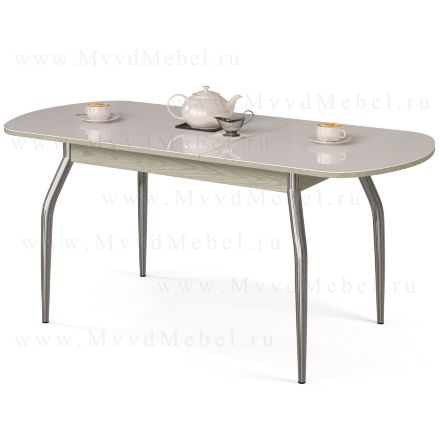 Стол раздвижной SIENALE белое стекло венге италия каркас (смайл)