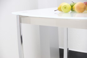 Прямоугольный обеденный стол из стекла А897L белый
