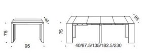 Стол-консоль трансформер В2316Р белый глянец лак