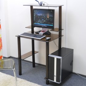 Компьютерный стол на заказ Эдель-KС05 бронза / бронза ноги (ширина от 65 см до 75 см)